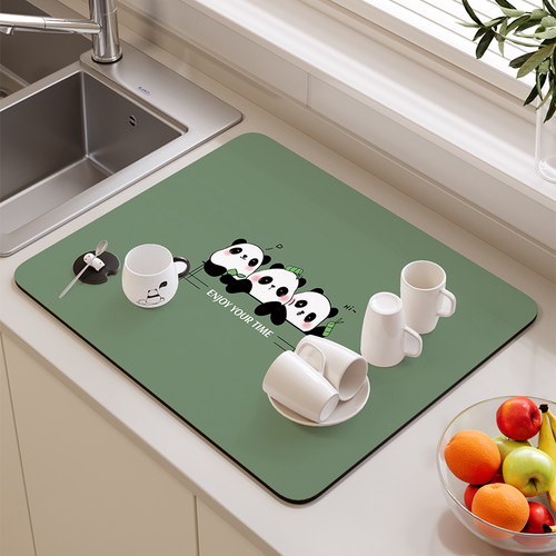 硅藻泥沥水垫厨房台面吸水防溅垫