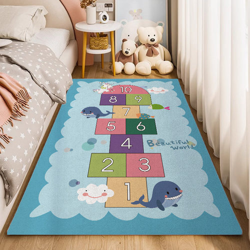 家用卧室床边卡通混纺四季通用