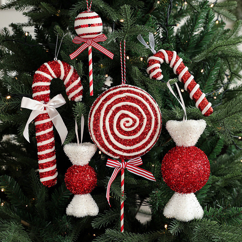 Christmas candy pendants, Christmas tree decorations, canes