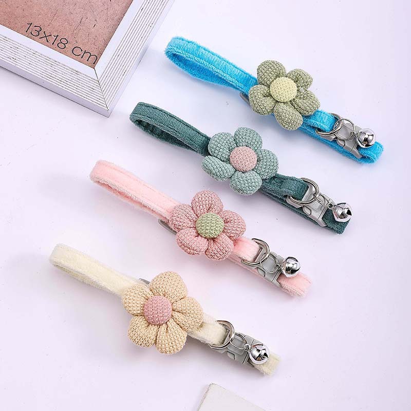 Amazon Dog Collar Flower Cat Dog Jewelry Pet Collar Bell Sm