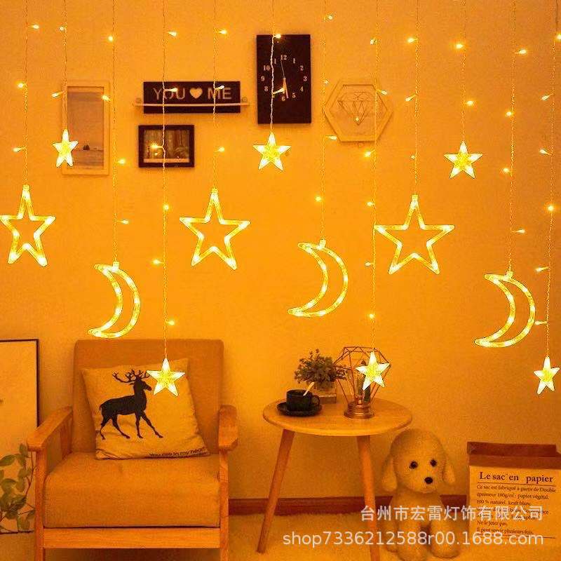 Copper wire star string starry sky Christmas pentagram curt