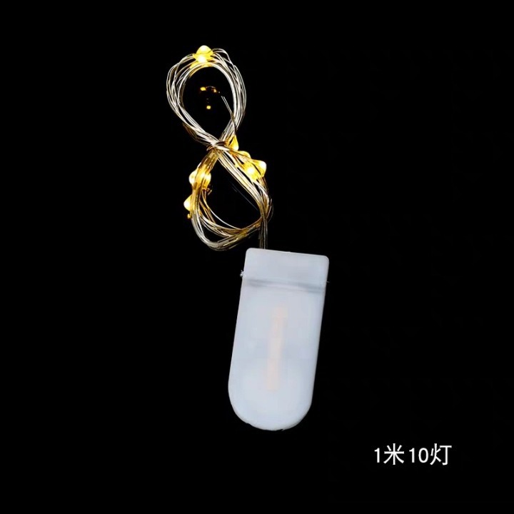 CR2032 battery box copper wire lamp string cake flower bund