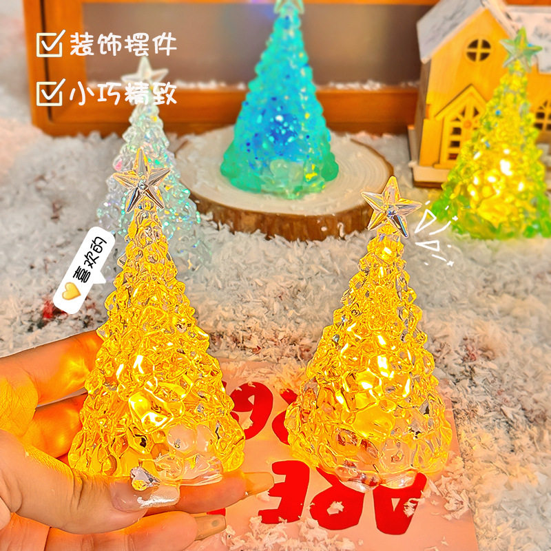 Christmas Crystal Christmas Tree Night Light Kindergarten C