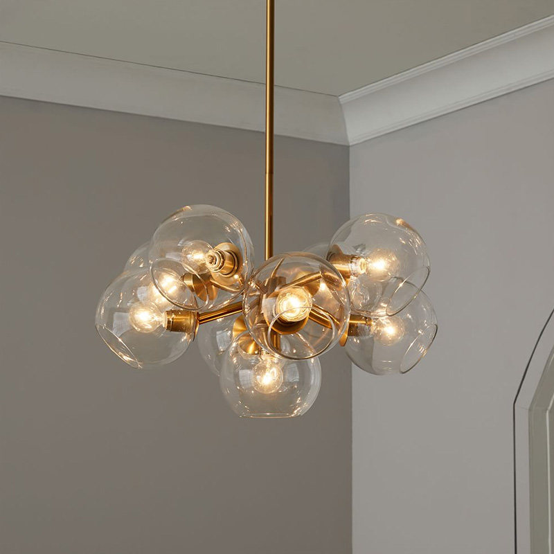 led灯北欧创意个性魔豆吊灯 餐厅客厅美式乡村铁艺复古工业风吊灯