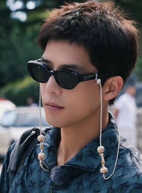 花少王安宇同款墨镜男女猫眼王鹤棣偏光墨镜个性街拍粗框太阳镜