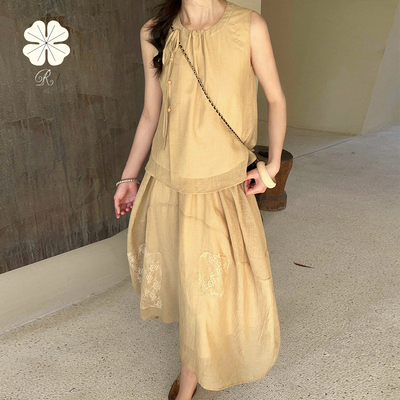 小众仙气设计师蕾丝拼接套装