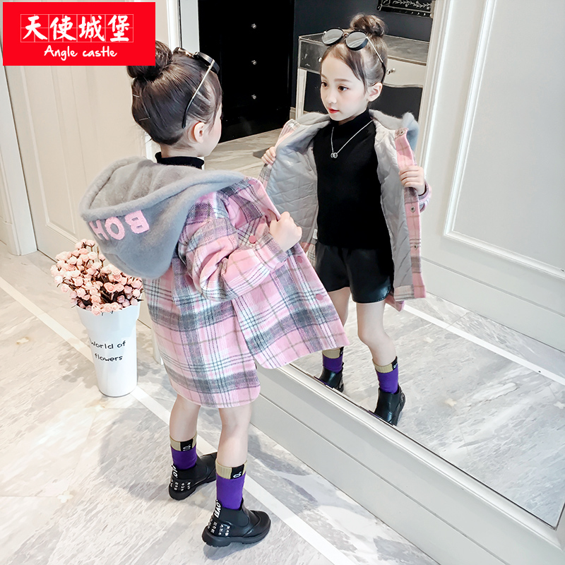 童装女童秋冬装外套2019年新款呢子加绒洋气女孩儿童夹棉毛呢大衣在类目 童装/婴儿装/亲子装, 外套/夹克/大衣, 普通外套中 - 来自Buy2taobao.com提供专业的淘宝代购服务