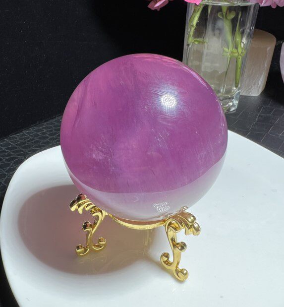 천연 장미 붉은 형석 수정 구슬 보라색 빨간색 형석 크리스탈 투명 색상 아름다운 반투명 아름다운 운모 시트