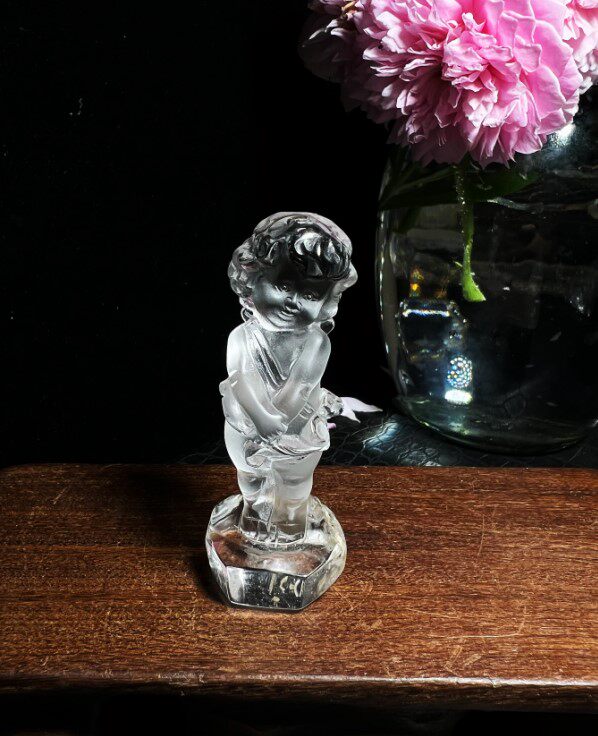 천연 화이트 크리스탈 엔젤 큐피드 크리스탈 조각 조각