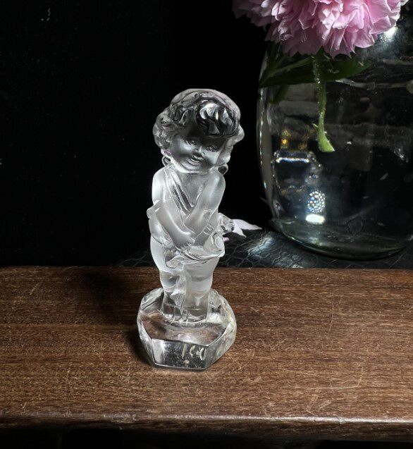 천연 화이트 크리스탈 엔젤 큐피드 크리스탈 조각 조각