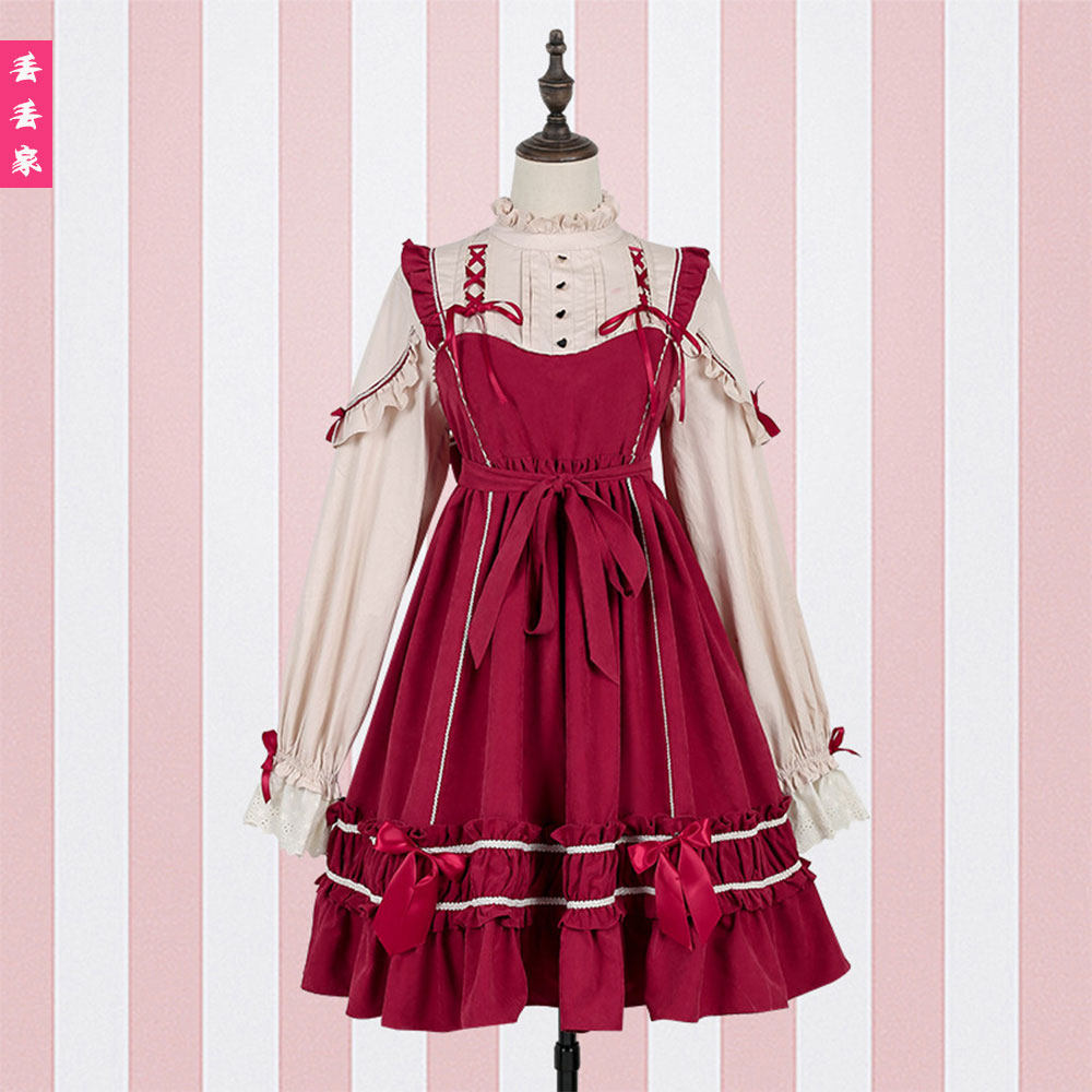 baby家lolita连衣裙小裙子人形师op假两件jsk日系软妹裙