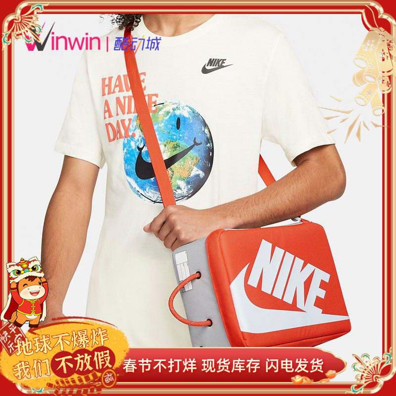 Nike Shoebox 耐克经典大Logo鞋盒包手提单肩斜挎收纳鞋包 DA7337