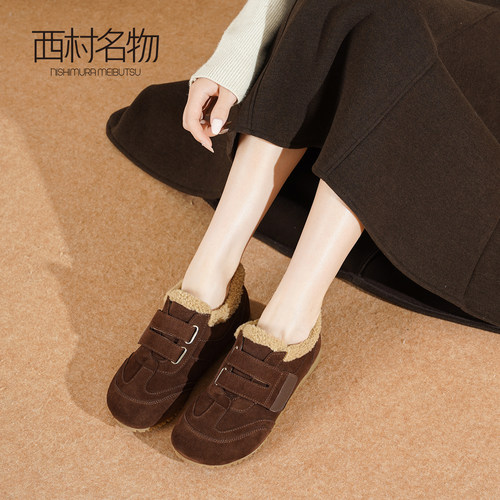 西村名物冬季加绒保暖勃肯鞋女