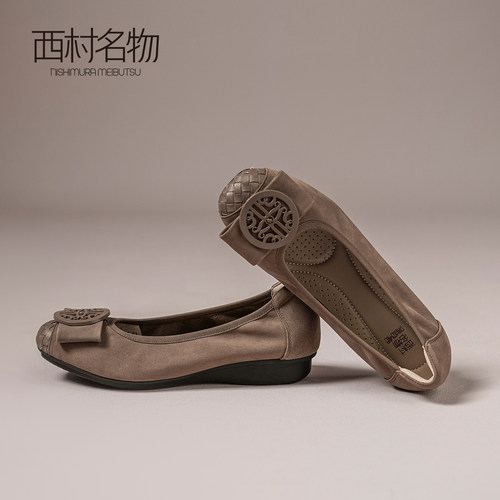 西村名物真皮通勤豆豆鞋女