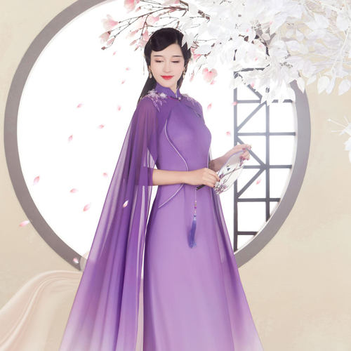 网红春夏走秀改良礼服爆款旗袍