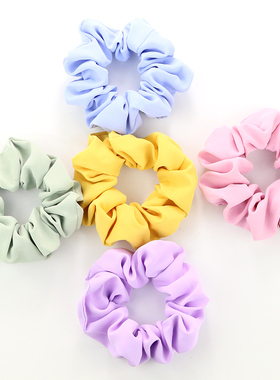 韩国复古法式紫色头绳ins女bm大肠发圈 简约冷淡风甜美丸子头饰品