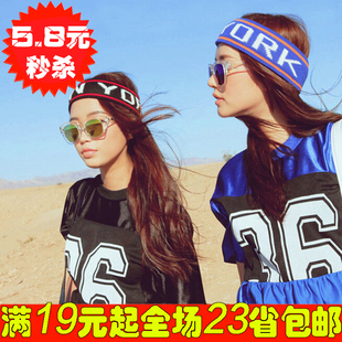 韩国女士男潮洗脸运动发箍 宽头饰止汗带陈伟霆同款跑步头套发带