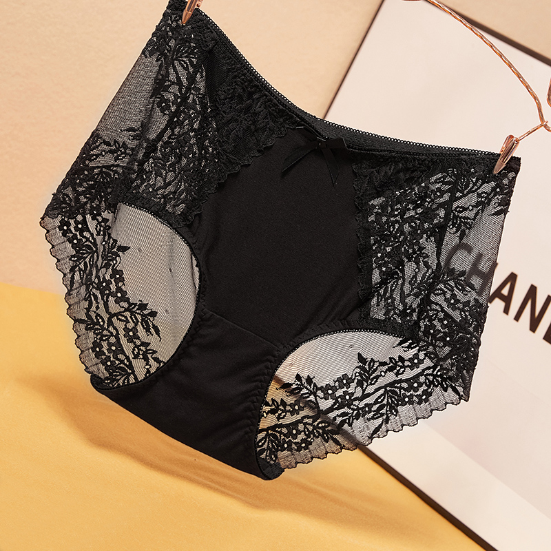 女士蕾丝内裤大码胖妹妹全棉裆