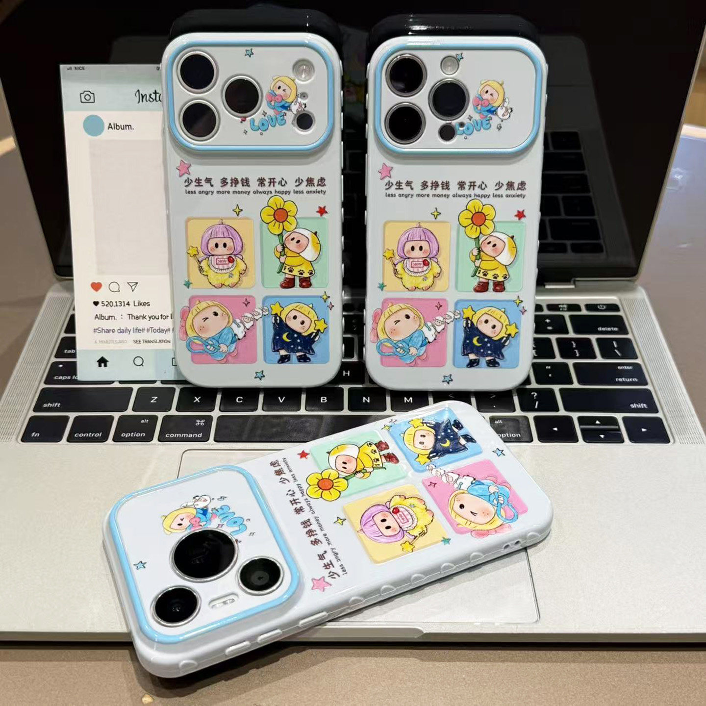 四宫格魔法女孩新款适用苹果18promax手机壳iPhone17pro小米18华为mate80pura70K90reno16note17荣耀400x300