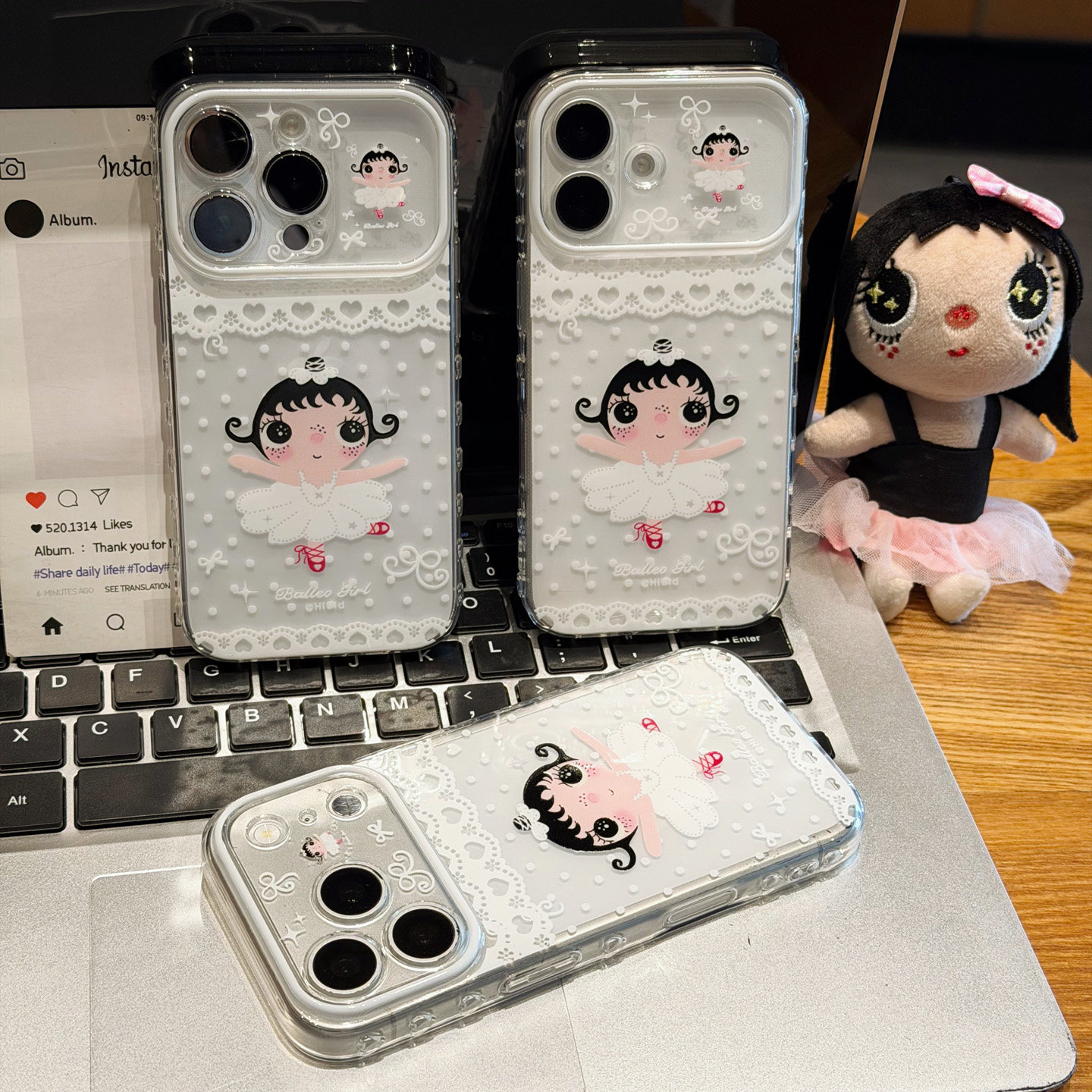 蕾丝芭蕾舞小玉新款适用苹果17pro手机壳iPhone16max13小米15华为mate80pura90K80nova14荣耀500x300一加ace5
