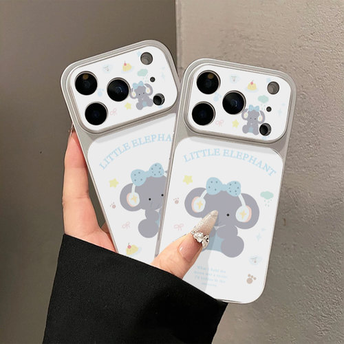 蝴蝶结小灰象新款适用苹果18promax手机壳iPhone17pro14小米15华为mate80pura90K90nova16荣耀500x200一加13