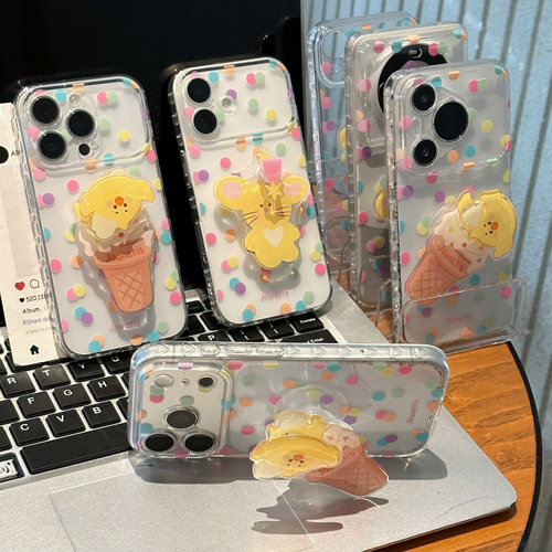 鸡仔小黄鼠转转支架适用苹果17promax手机壳iPhone16pro小米17华为mate80K80pura90Reno16荣耀500x300magic8
