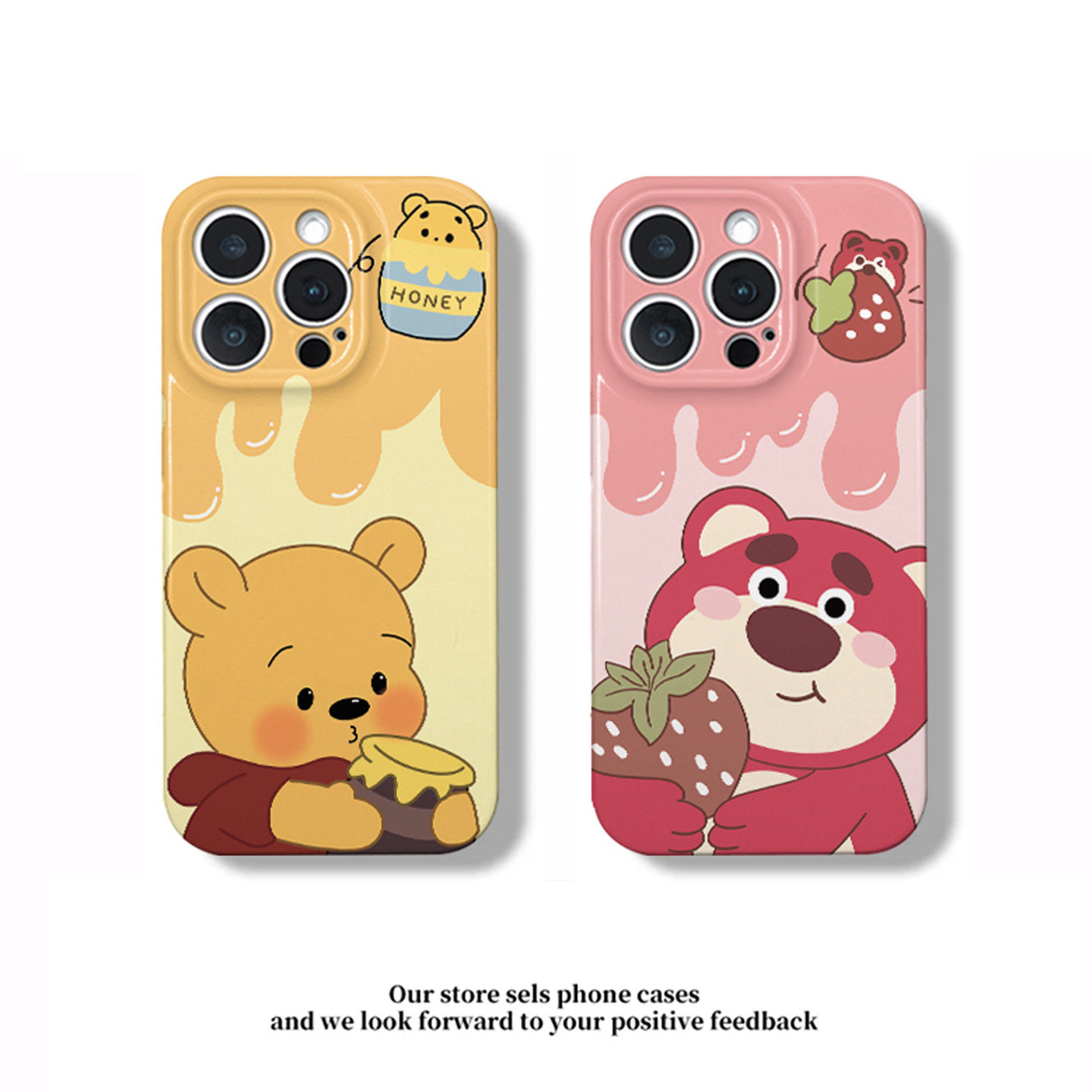 情侣奶油蜜罐草莓熊适用苹果18pro手机壳iPhone17max16小米17华为mate80pura90K70nova15u荣耀400x300findx8