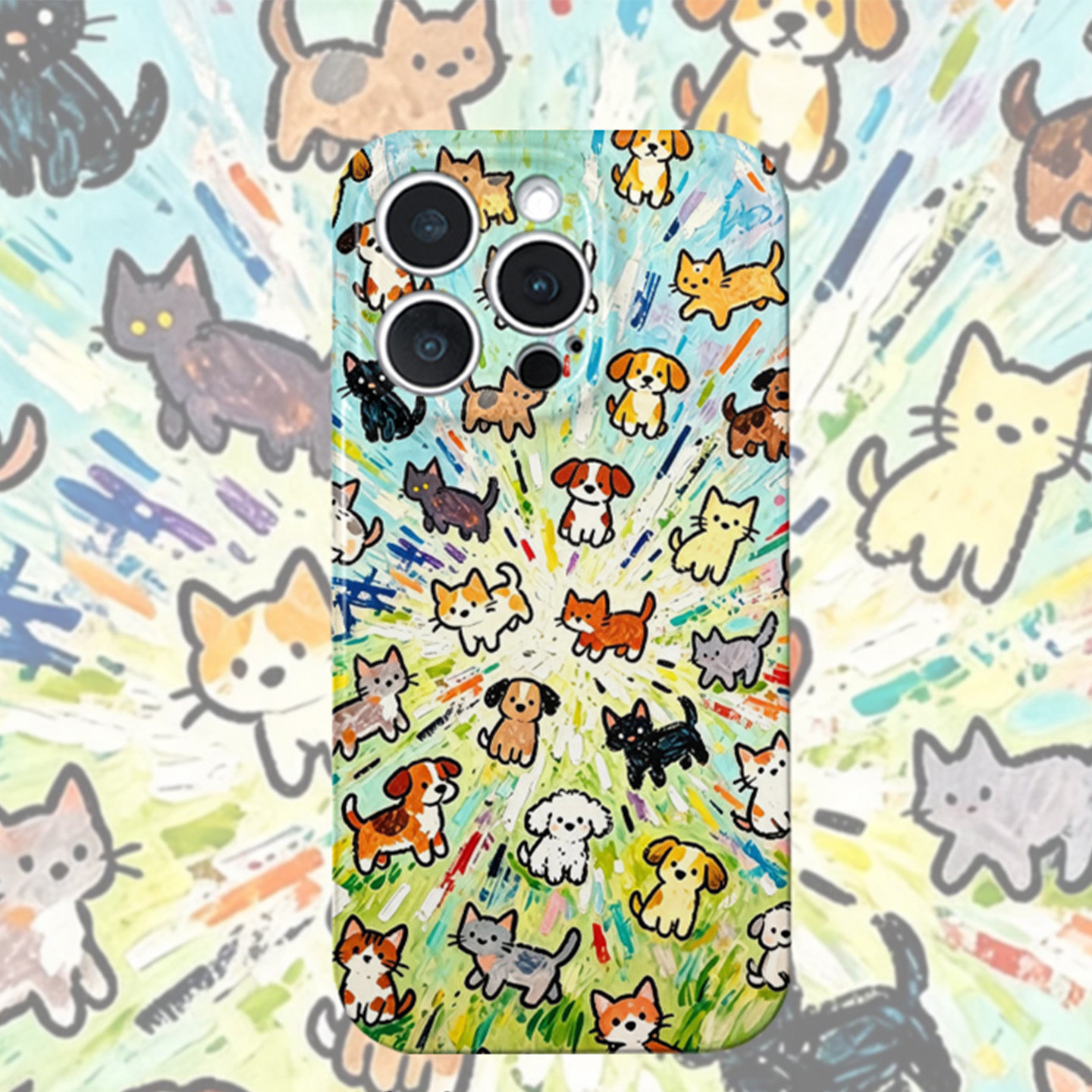 创意萌宠大爆炸新款适用苹果18pro手机壳iPhone17max16小米18华为mate80pura90K80note15荣耀500x200reno14
