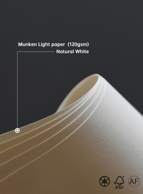 规律Muken Light paper 轻型蒙肯纸120gsm Natural White特种纸