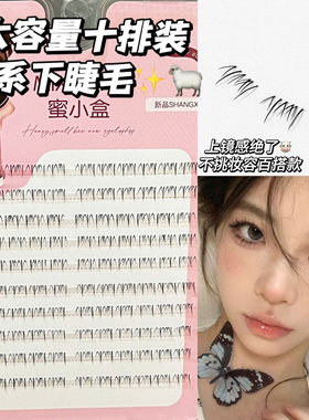 好自然！羊咩咩下睫毛~蜜小盒单簇十排大容量上眼自然伪素颜日常
