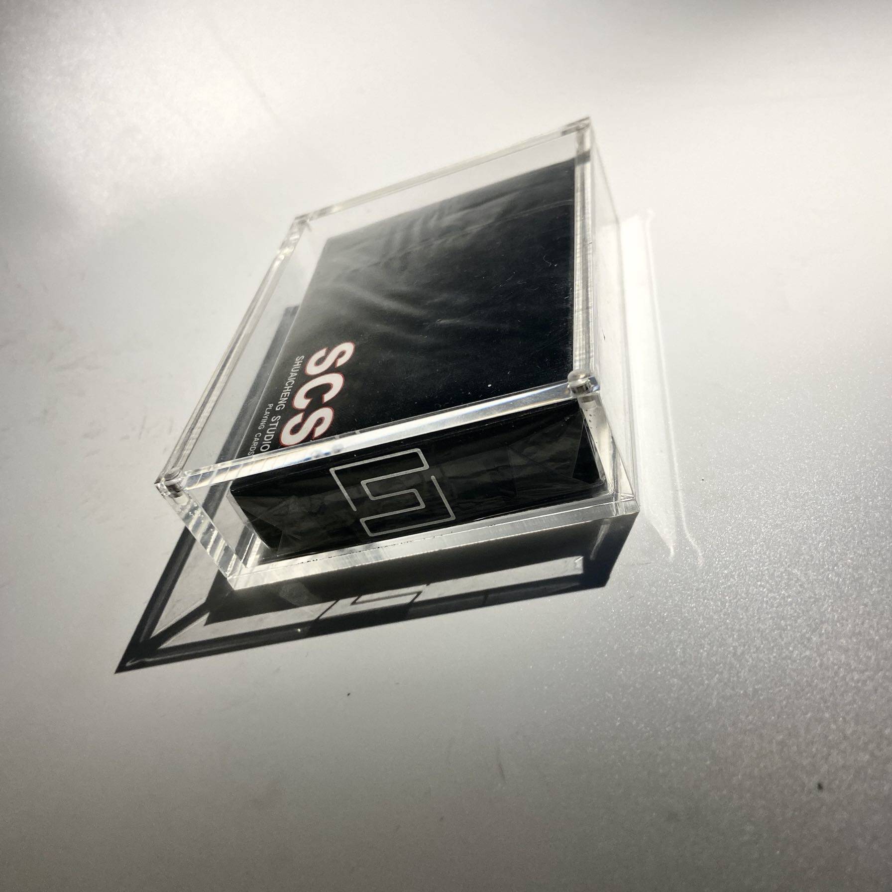 售完欣赏 scs 亚克力收藏盒 花切魔术道具展示架 扑克周边