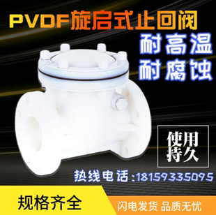 塑料化工PVDF旋启式 回阀 pvdf止回阀耐腐蚀止回阀DN40