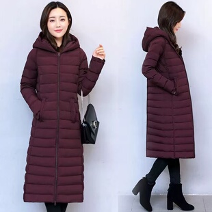 大码 女装 保暖连帽棉衣外套 反季 882 修身 清仓 中长款 妃蝶轩 冬季