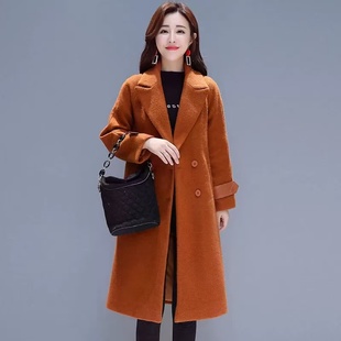 大码 清仓 女装 秋冬季 奢华毛呢大衣外套1821 妃蝶轩 中长款 断码