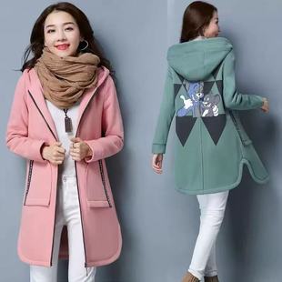 秋冬季 妃蝶轩 大码 清仓 加绒加厚连帽棉衣卫衣外套女1775 断码