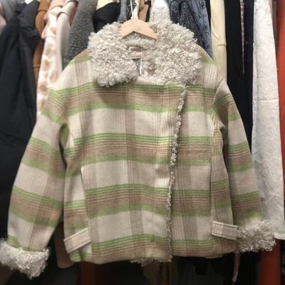 妃蝶轩【断码清仓】新款大码女装秋冬装时尚毛呢外套1975