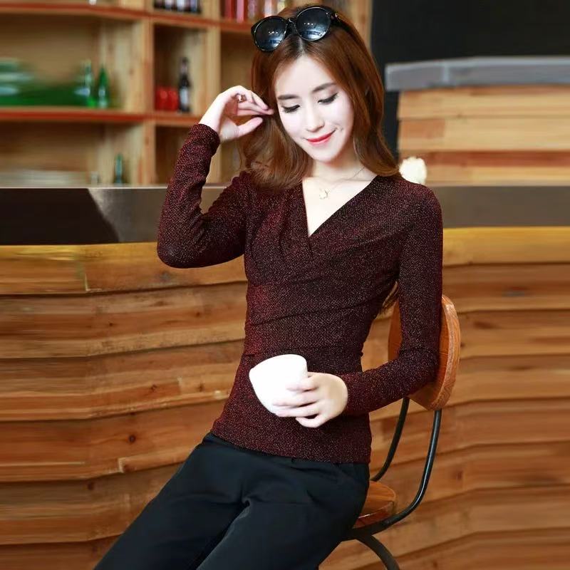 妃蝶轩【断码清仓】大码女装秋季时尚百搭休闲加绒针织衫上衣 706