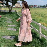 长袖收腰显瘦印花公主蛋糕裙155-2417-P110K160，商品下架区，世纪海洋