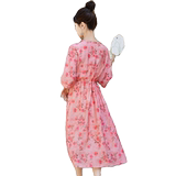 【现货】新中式棉麻抽绳修身连衣裙155-601-P95K155，商品下架区，世纪海洋