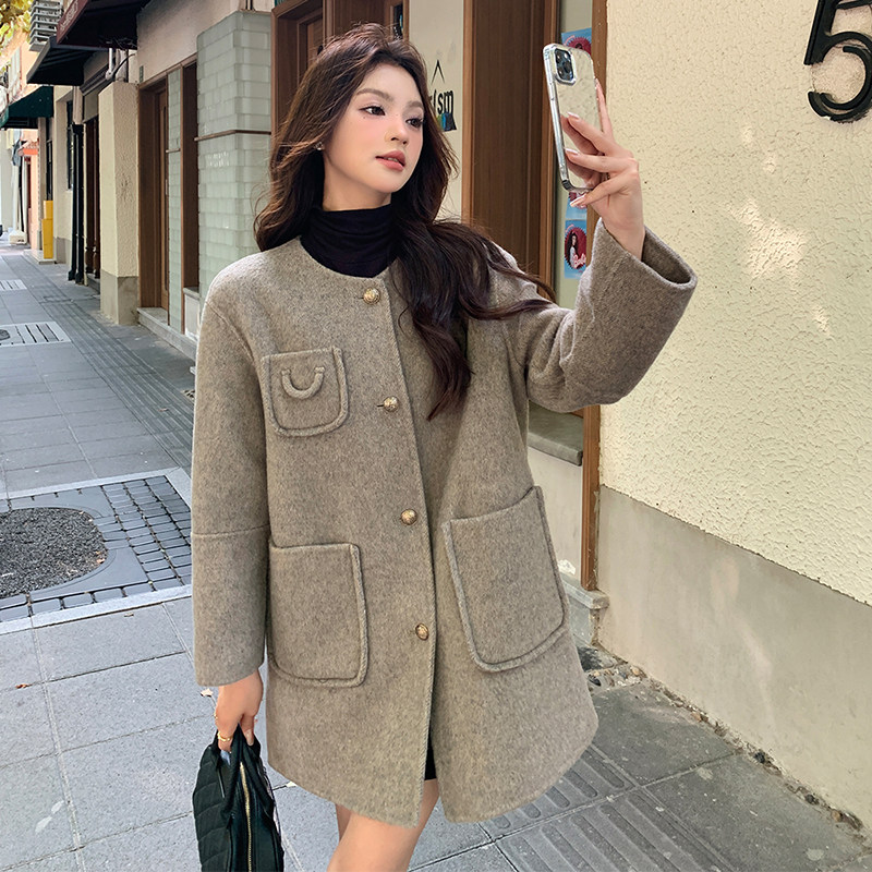 山羊绒双面呢大衣155-8212-P255控355,女装羊绒大衣,世纪海洋