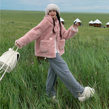 颗粒毛毛连帽皮毛外套155-159-P160控240，女装皮草，世纪海洋