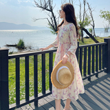 【下架】时尚圆领中式盘扣腰间抽绳连衣裙155-(901-2)-P95K155，女装连衣裙，世纪海洋