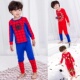 加绒保暖打底内衣秋衣秋裤 儿童睡衣男童蜘蛛侠春秋薄款 家居服冬季
