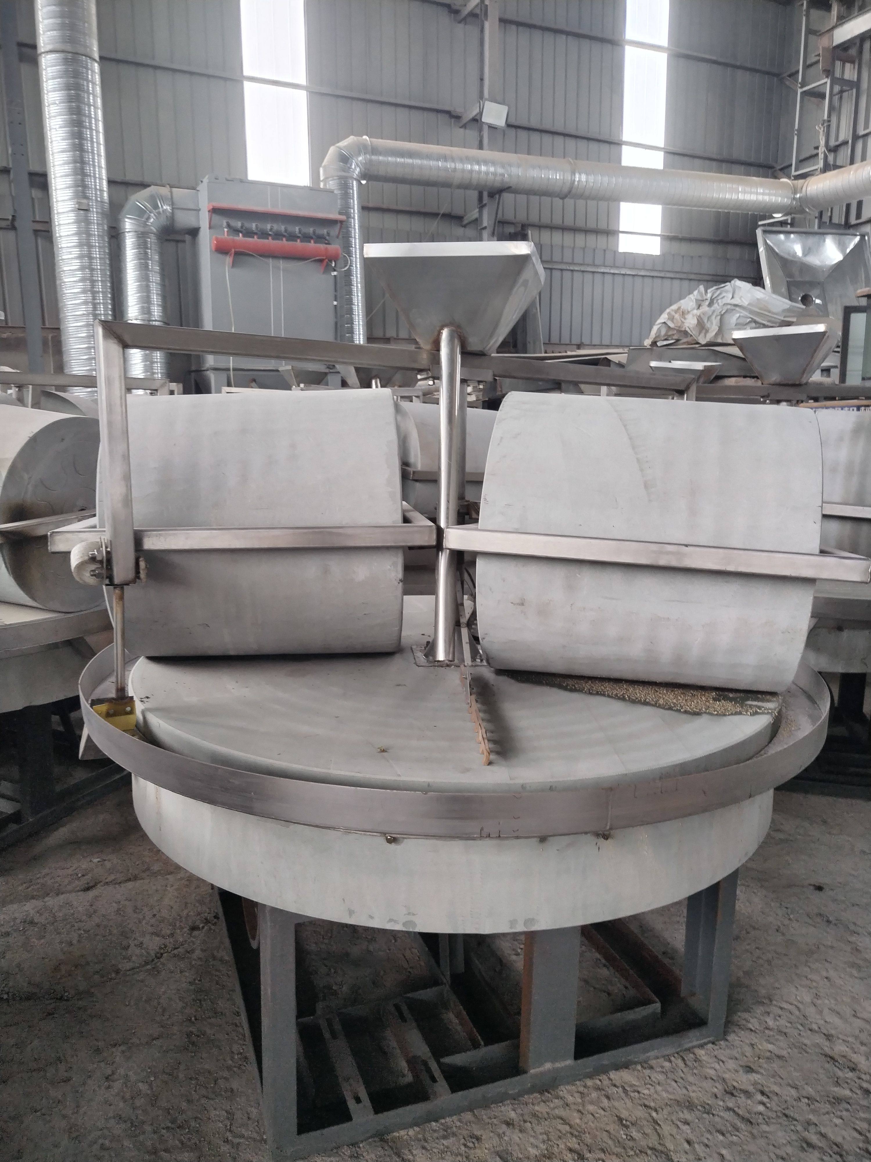 商用超大型电动石碾子糯米艾绒半自动老青石加大加厚不锈钢电碾子