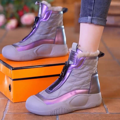 雪地靴女款2024年新款棉鞋冬季加绒加厚女鞋厚底防水防滑东北短靴