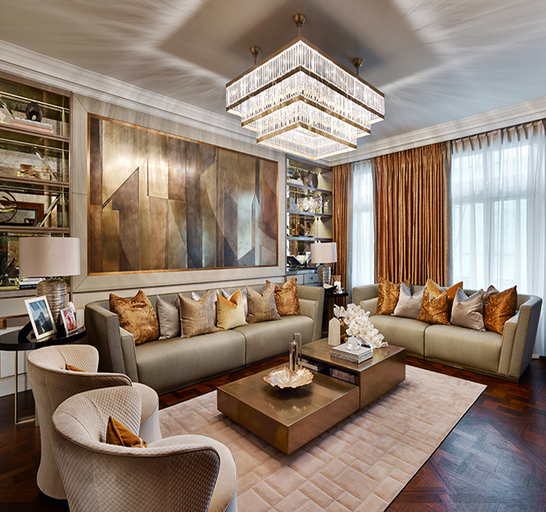 精选12套国外美式奢华风格样板房室内设计实景照片参考资料