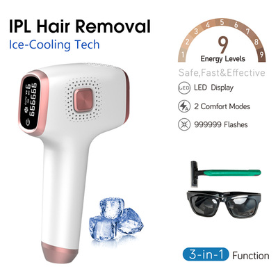 Portable 3-in1 Ice Cooling SkinRejuvenation IPL Hair Removal