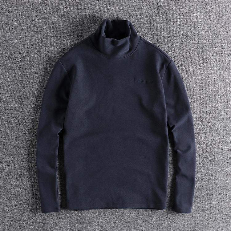 春秋高领青年刺绣欧美男士毛衣