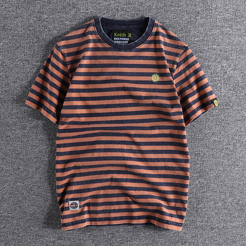 拼接领口潮流街头欧美青年短袖