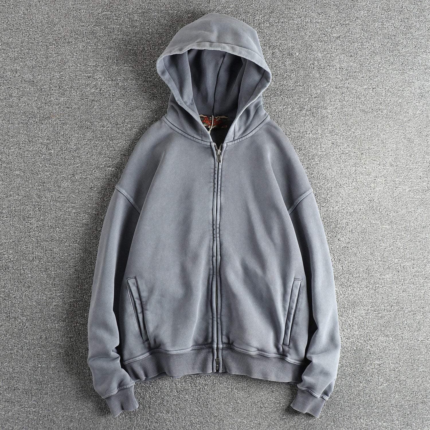 美式高街复古做旧帽衫